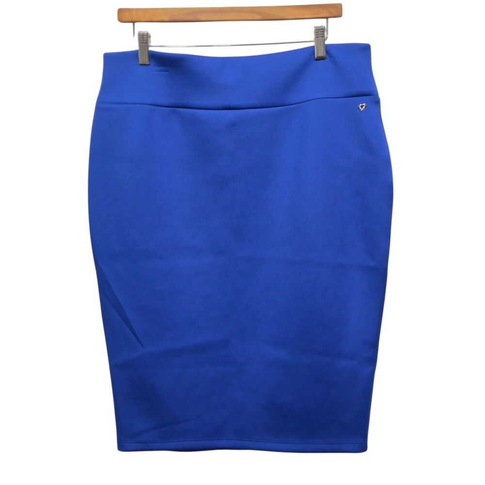 Thalia Sodi Scuba Pencil Skirt XL Lazulite Cobalt Blue Stretch NWT